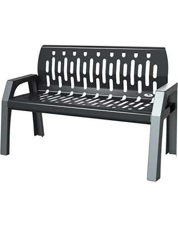 FROST 2060 Bench - Steel Stream 6' - Grey/Black - [DefendUse.com] - 2060-BLACK - Benches