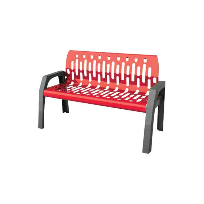 FROST 2060 Bench - Steel Stream 6' - Grey/Red - [DefendUse.com] - 2060-RED - Benches