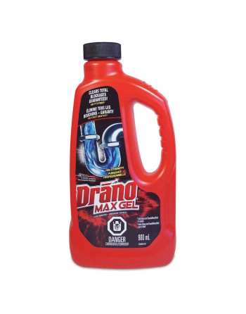 SC JOHNSON  Drano® Max Gel Clog Remover Drain Cleaner Container Type: Jug Container Size: 900 ml, Case of 12 - [Cleaning Supplie