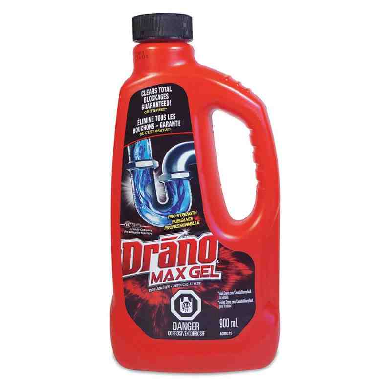 SC JOHNSON Drano® Max Gel Clog Remover Drain Cleaner Container Type: Jug Container Size: 900 ml, Case of 12 - [Cleaning Supplie SC JOHNSON Drano® Max Gel Clog Remover Drain Cleaner Container Type: Jug Container Size: 900 ml, Case of 12 - [Cleaning Supplie