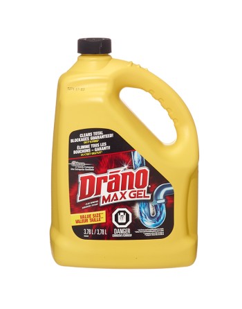 SC JOHNSON  Drano® Max Gel Clog Remover Drain Cleaner Container Type: Jug Container Size: 3.78 L, Case of 4 - [Cleaning Supplies