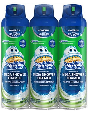 Scrubbing Bubbles 10062913733267 Mega Shower Foamer, Ultra Cling & Glade Rain Shower, Case of 12/567g - [DefendUse.com] - 100629