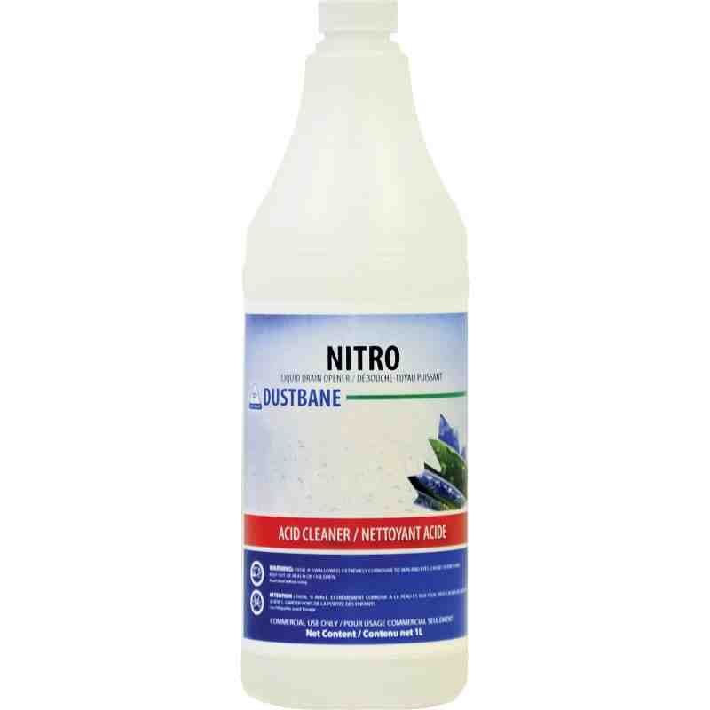 DUSTBANE 50176 Nitro Liquid Drain Opener, Bottle Container Size: 1 L - [DefendUse.com] - 50176 - Drain Cleaners
