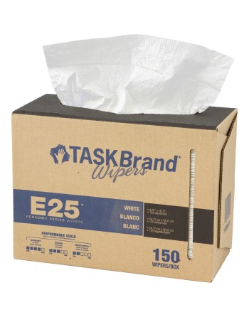 TaskBrand® E25 Economy Series Wipers Box of 150 9.5" x 16"