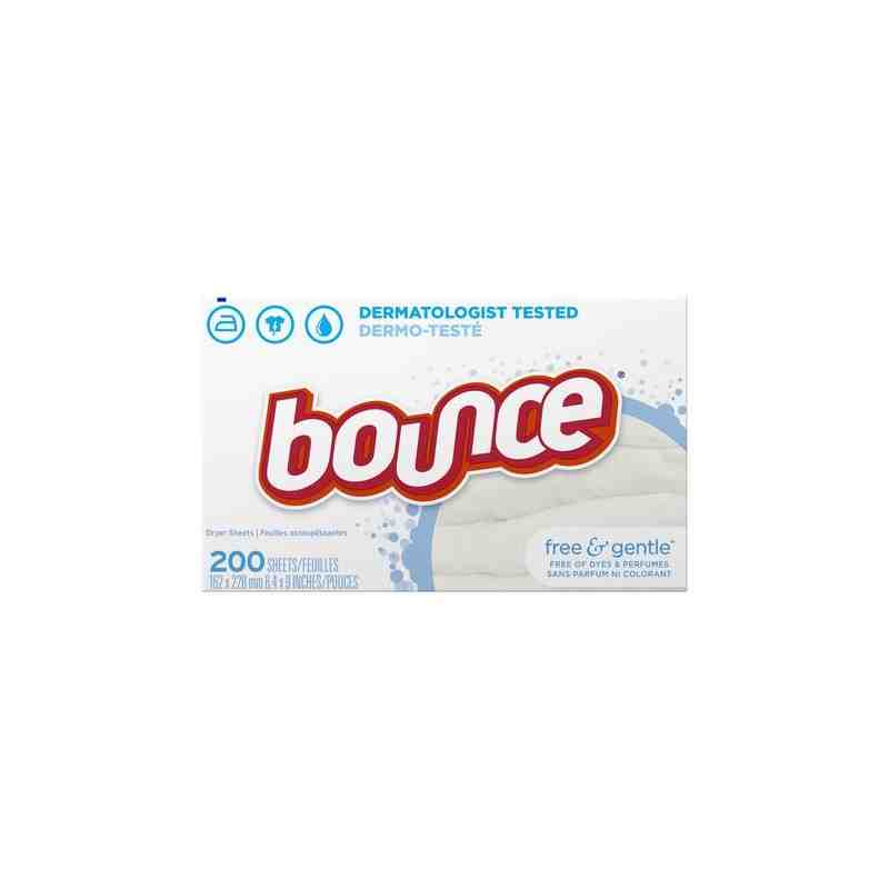 BOUNCE 37000-82584 Sheet Fabric Softener Free & Gentle, Case of 6/200ct - [DefendUse.com] - 37000-82584 - Laundry Dryer Sheets