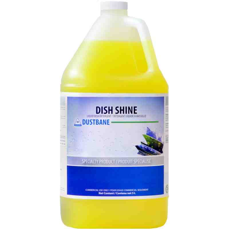 DUSTBANE 55064 Dish Shine Liquid Detergent Type: Liquid Container Size: 5 L Container Type: Jug Fragrance: Lemon - [DefendUse.co