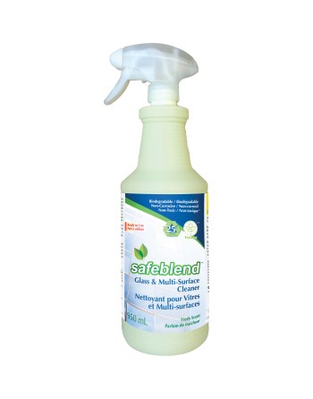SAFEBLEND WRBXX0D Fragrance-Free Glass & Multi-Surface Cleaner, Trigger Bottle Container Size: 950 ml - [DefendUse.com] - WRBXX0