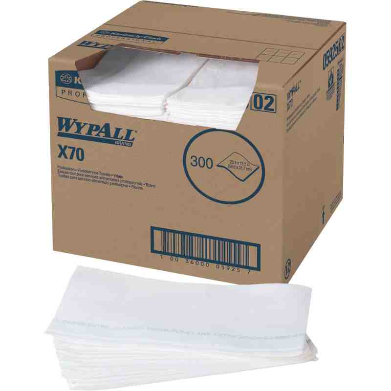 KIMBERLY-CLARK  X70 Foodservice Wipers, Specialty, 23-1/2" L x 12-1/2" W 300/Box - [Cleaning Supplies Canada Discounts] - 05925 