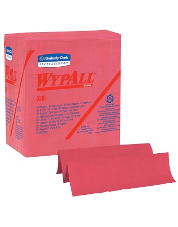 KIMBERLY-CLARK  X80 Wipers, Heavy-Duty, 12-1/2" L x 12" W Sheets/Unit: 50 Sheets - [Cleaning Supplies Canada Discounts] - 41029 
