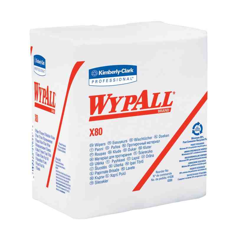 KIMBERLY-CLARK  X80 Wipers, Heavy-Duty, 12-1/2" L x 12" W, 4 X 50 Sheets - [Cleaning Supplies Canada Discounts] - 41026 - [Defen