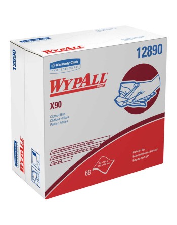 KIMBERLY-CLARK  X90 POP-UP* Box Wipers, Heavy-Duty, 8-3/10" L x 16-4/5" W - [Cleaning Supplies Canada Discounts] - 12890 - [Defe