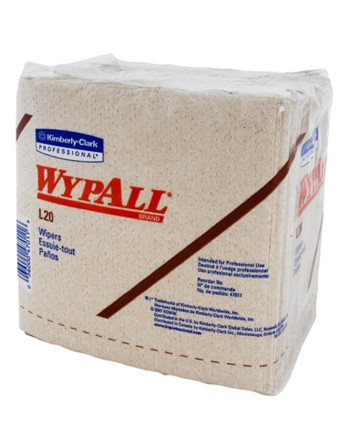 WypAll® L20 Single-Use Towels, All-Purpose, 12-1/2" L x 12" W, 12 x 68 Wipes - [Cleaning Supplies Canada Discounts] - 47022 - [D