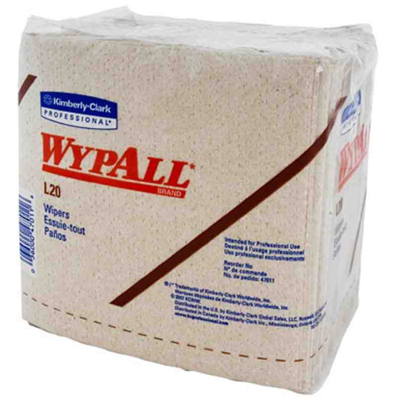 WypAll® L20 Single-Use Towels, All-Purpose, 12-1/2" L x 12" W, 12 x 68 Wipes - [Cleaning Supplies Canada Discounts] - 47022 - [D