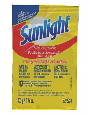 Sunlight® Auto Dish Powder, Hotel Use, Single Packets, Auto Dishwasher Powder, Case of 100 x 1.5 KG Packet - [DefendUse.com] - 5