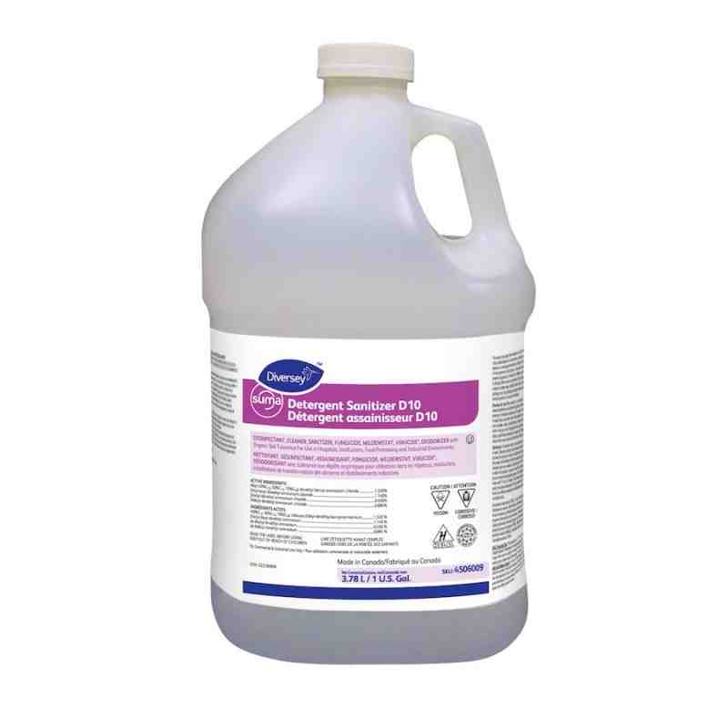 Diversey 4506009 Suma Detergent Sanitizer D10, Case of 4x3.78L - [DefendUse.com] - 4506009 - Food Contact Sanitizer