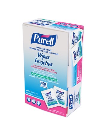 Purell® 9022-10-CAN00 Sanitizing Hand Wipes 100 Count Box, 1/CS, Case of 10 - [DefendUse.com] - 9022-10-CAN00 - Purell Hand Sani