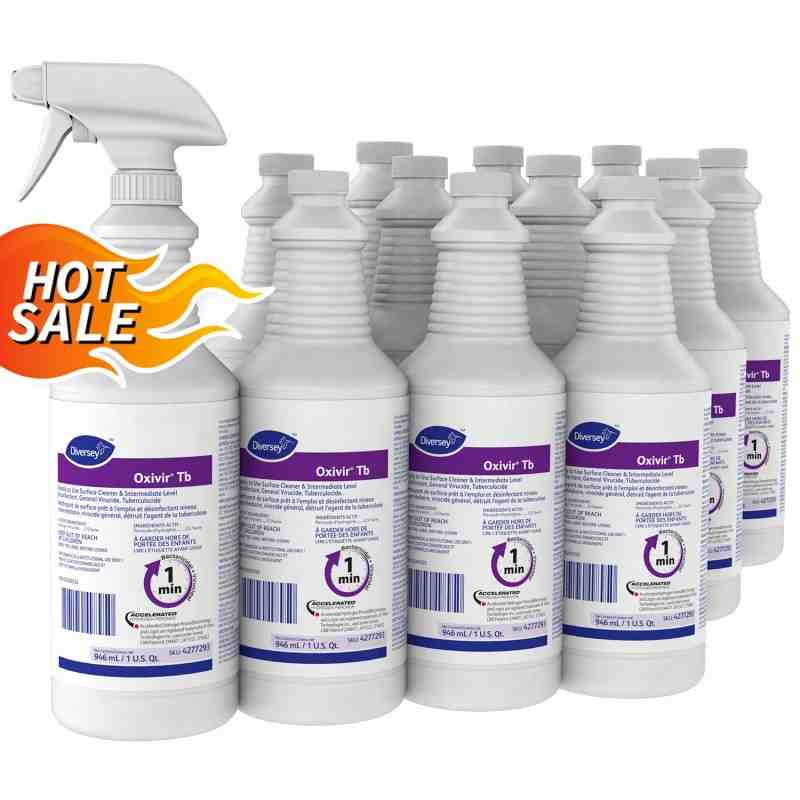 DIVERSEY 4277293 Oxivir TB, Ready To Use, One-Step Disinfectant Spray, Sold By Case: 12 x 946ml - [DefendUse.com] - 4277293 - Ox